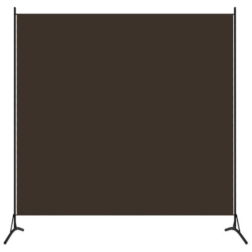 Paravent Pliable En Tissu Marron 175 X 180 Cm