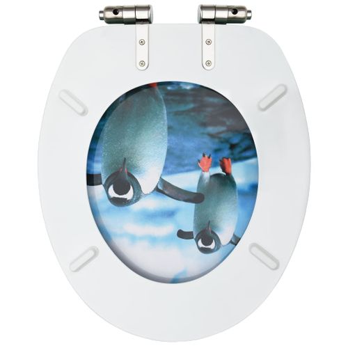 Siège Wc Avec Couvercle à Fermeture En Douceur Mdf Pingouin