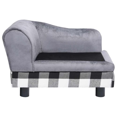 Canapé Pour Chien Gris 57x34x36 Cm Peluche