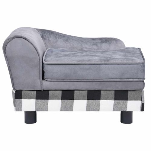 Canapé Pour Chien Gris 57x34x36 Cm Peluche