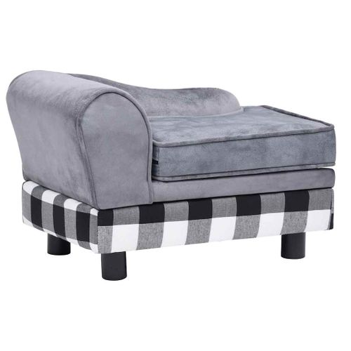 Canapé Pour Chien Gris 57x34x36 Cm Peluche