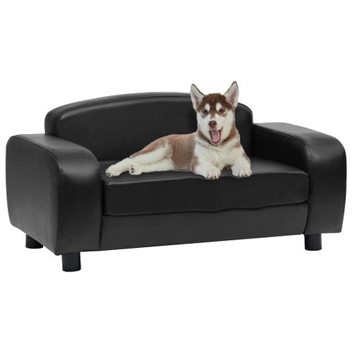 Canapé Pour Chien Noir 80x50x40 Cm Simili