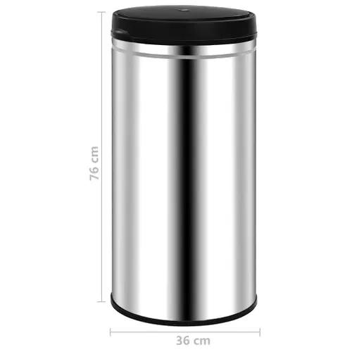 Poubelle À Capteur Automatique 70 L Acier Inoxydable