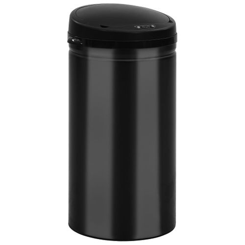 Poubelle à Capteur Automatique 50 L Acier Au Carbone Noir