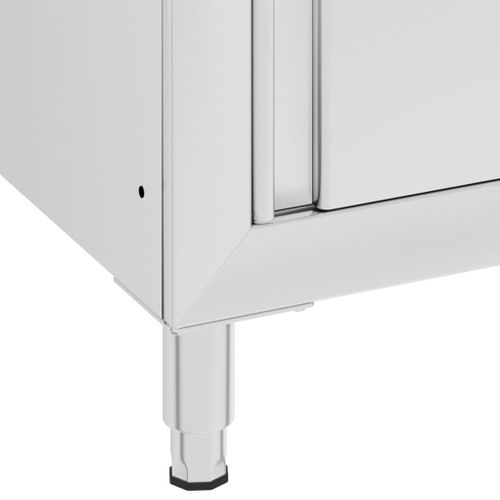 Table De Travail Commerciale Avec Armoire 60x60x96 Cm Inox