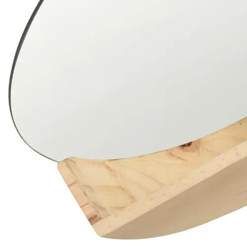 322801 Wall Mirror Solid Pinewood 35 Cm