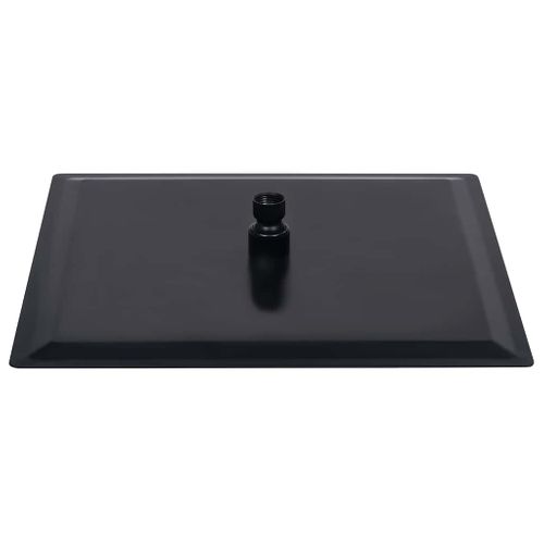 Tête De Douche Pluie Avec Rotule À 360° Carrée Noir 40x40 Cm Acier Inoxydable