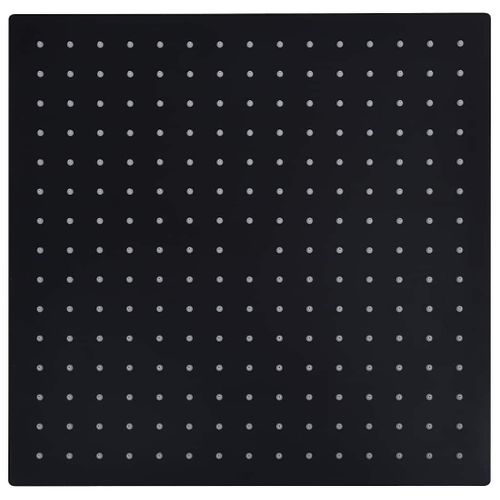 Tête De Douche Pluie Avec Rotule À 360° Carrée Noir 40x40 Cm Acier Inoxydable