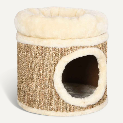 Maison Pour Chat Avec Coussin De Luxe 33 Cm Herbiers Marins