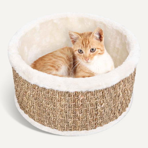 Panier Pour Chat Rond 36 Cm Herbiers Marins