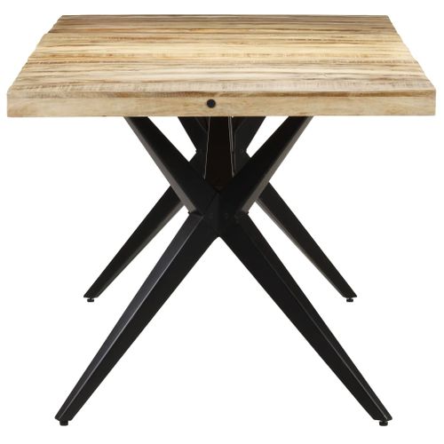 Table De Salle À Manger 160x80x76 Cm Bois De Manguier Brut