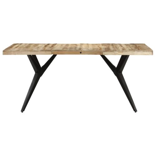 Table De Salle À Manger 160x80x76 Cm Bois De Manguier Brut