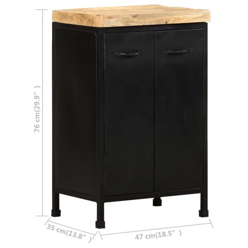 Buffet 47x35x76 Cm Bois De Manguier Brut