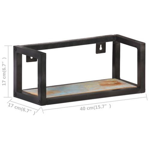 étagères Murales 2 Pièces 40 Cm Bois De Récupération Massif