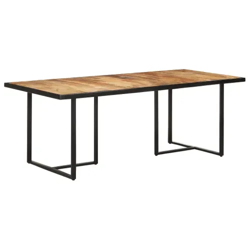 Table De Salle À Manger 200 Cm Bois De Manguier Brut