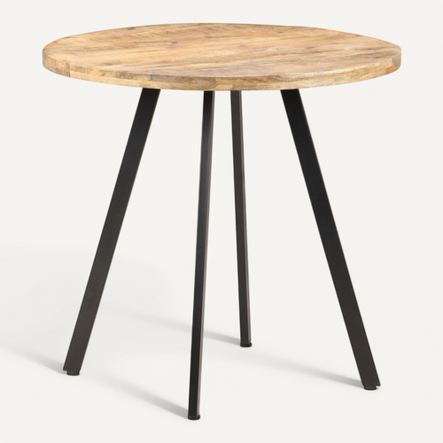 Table De Salle À Manger 80 Cm Bois De Manguier Brut