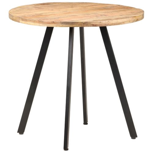 Table De Salle À Manger 80 Cm Bois De Manguier Brut
