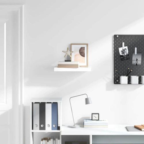 Étagère Murale Flottante Blanc Brillant 50x23x3,8 Cm Mdf