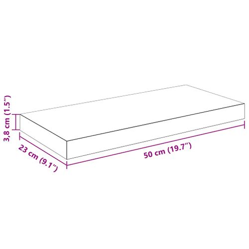 Étagère Murale Flottante Blanc Brillant 50x23x3,8 Cm Mdf