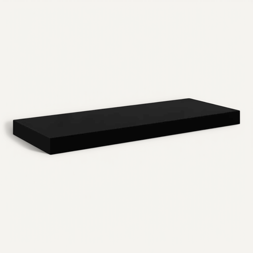 étagère Murale Flottante Noir Brillant 60x23,5x3,8 Cm Mdf