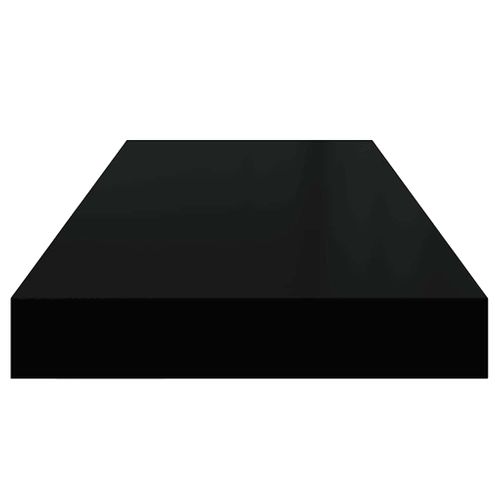 étagère Murale Flottante Noir Brillant 60x23,5x3,8 Cm Mdf