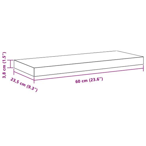Étagère Murale Flottante Blanc 60x23,5x3,8 Cm Mdf