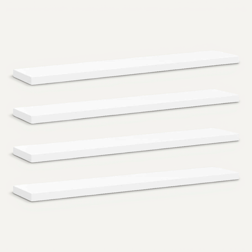 Étagères Murales Flottantes 4 Pièces Blanc 120x23,5x3,8 Cm Mdf