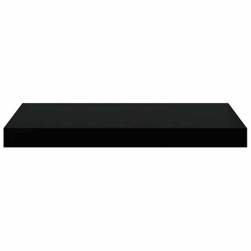 étagères Murales Flottantes 2 Pièces Noir 50x23,5x3,8 Cm Mdf