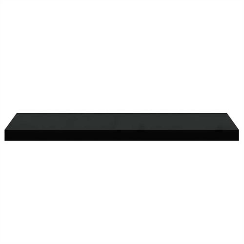 étagères Murales Flottantes 2 Pièces Noir 80x23,5x3,8 Cm Mdf