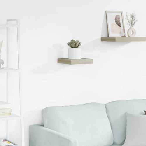 étagère Flottante Murale Chêne 23x23,5x3,8 Cm Mdf