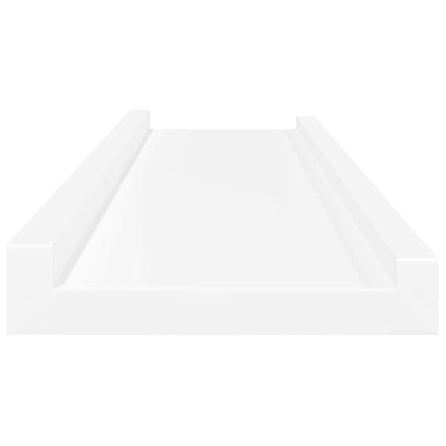 étagères À Rebord Pour Cadre Photo 2 Pièces Blanc 80x9x3 Cm Mdf