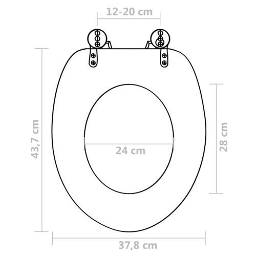 Sièges De Toilette Avec Couvercle 2 Pièces Mdf Fond Marin