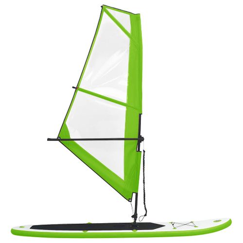 vidaXL Ensemble de planche SUP gonflable avec voile Vert et blanc vidaXL Ensemble de planche SUP gonflable avec voile Vert et blanc