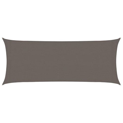 Voile D'ombrage 2 X 5 M Pehd 160 G/m² Anthracite Résistant Aux Uv Respirant Extérieur