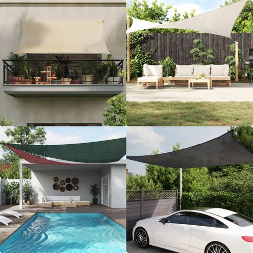 Voile D'ombrage 160 G/m² Crème 7x7 M Pehd