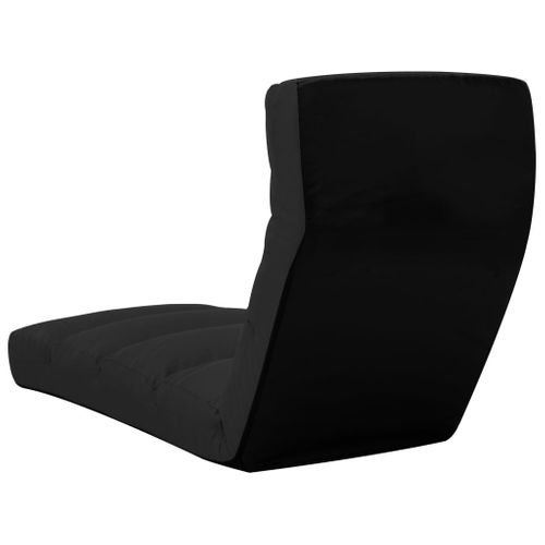Chaise Pliable De Sol Noir Simili
