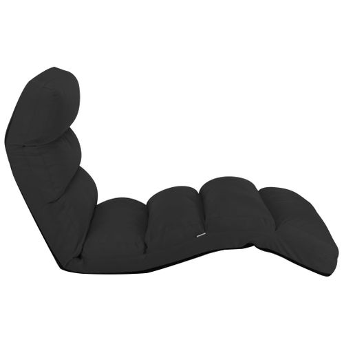 Chaise Pliable De Sol Noir Simili