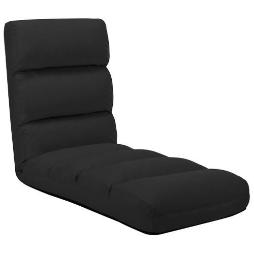Chaise Pliable De Sol Noir Simili