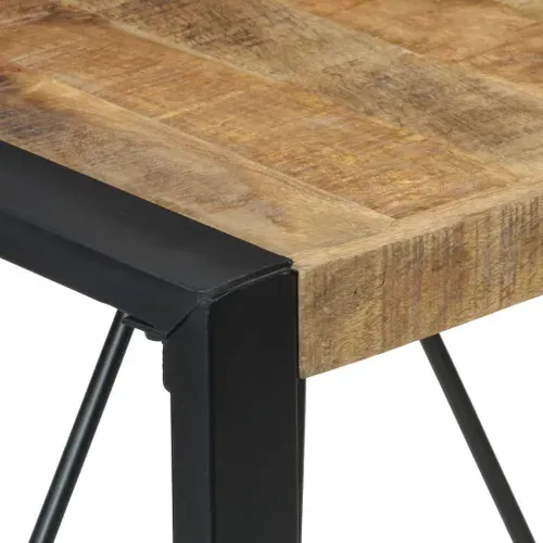 Table De Salle À Manger 80x80x75 Cm Bois De Manguier Brut