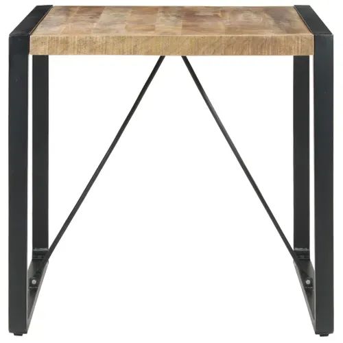 Table De Salle À Manger 80x80x75 Cm Bois De Manguier Brut