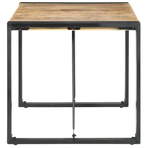 Table De Salle À Manger 80x80x75 Cm Bois De Manguier Brut