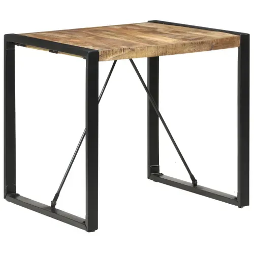 Table De Salle À Manger 80x80x75 Cm Bois De Manguier Brut