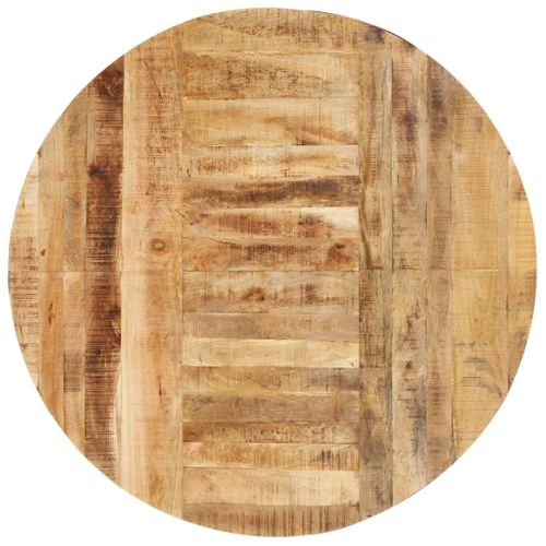 Table De Salle À Manger Ronde 175x75 Cm Bois De Manguier Brut