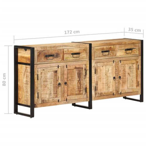 Buffet 172x35x80 Cm Bois De Manguier Massif