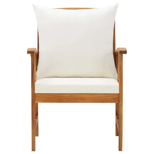 Vidaxl Chaises De Jardin Lot De 2 Avec Coussins Bois D'acacia Massif Sièges Patio Terrasse Extérieur