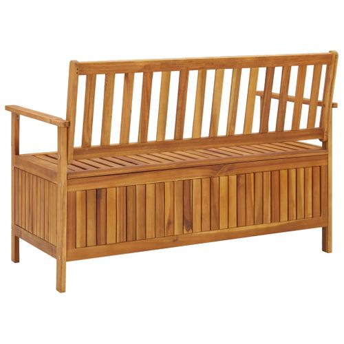 Banc De Rangement Jardin 120 Cm Bois Massif Acacia