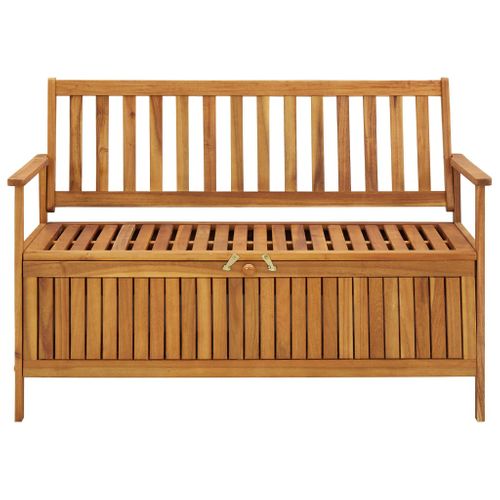 Banc De Rangement Jardin 120 Cm Bois Massif Acacia
