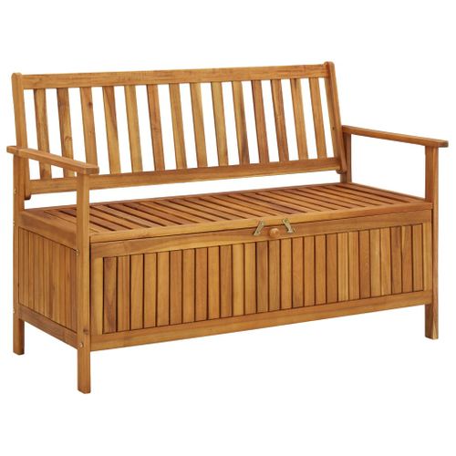 Banc De Rangement Jardin 120 Cm Bois Massif Acacia