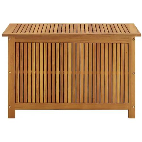 Boîte De Rangement De Jardin 90x50x58 Cm Bois D'acacia Massif Coffre De Stockage Extérieur