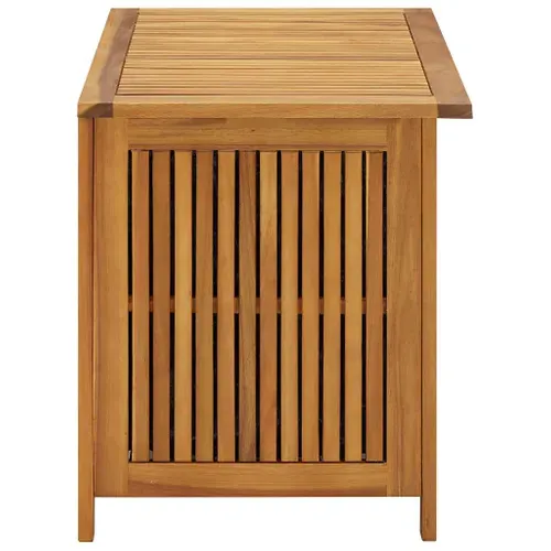 Boîte De Rangement De Jardin 90x50x58 Cm Bois D'acacia Massif Coffre De Stockage Extérieur